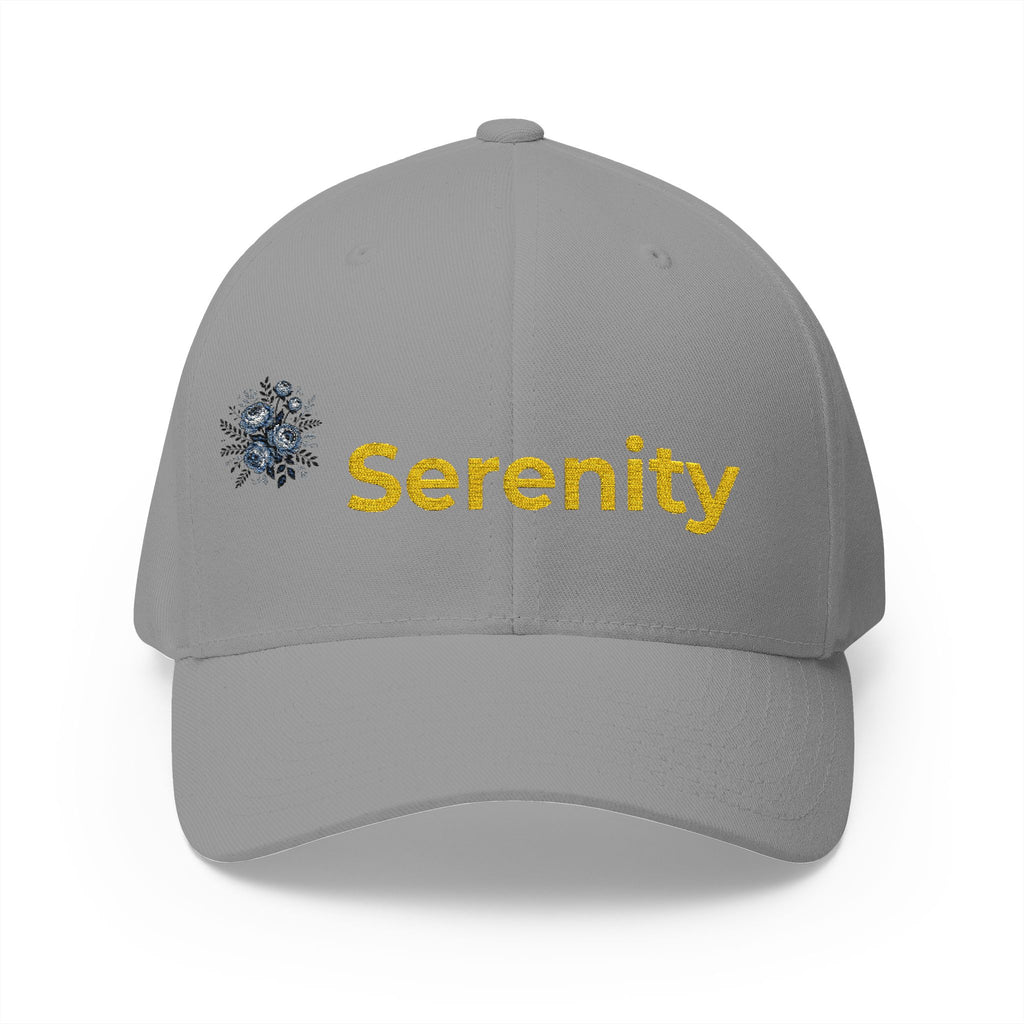Serenity Embroidered Cap — Floral Calm Baseball Hat