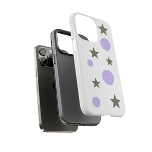 Trendy Phone Case, Stylish Phone Cover, Protective Phone Shell, Unique Phone Accessory, Gift for Her, Star and Swirl Design