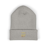 Taurus Beanie – Embroidered Floral Zodiac Winter Hat