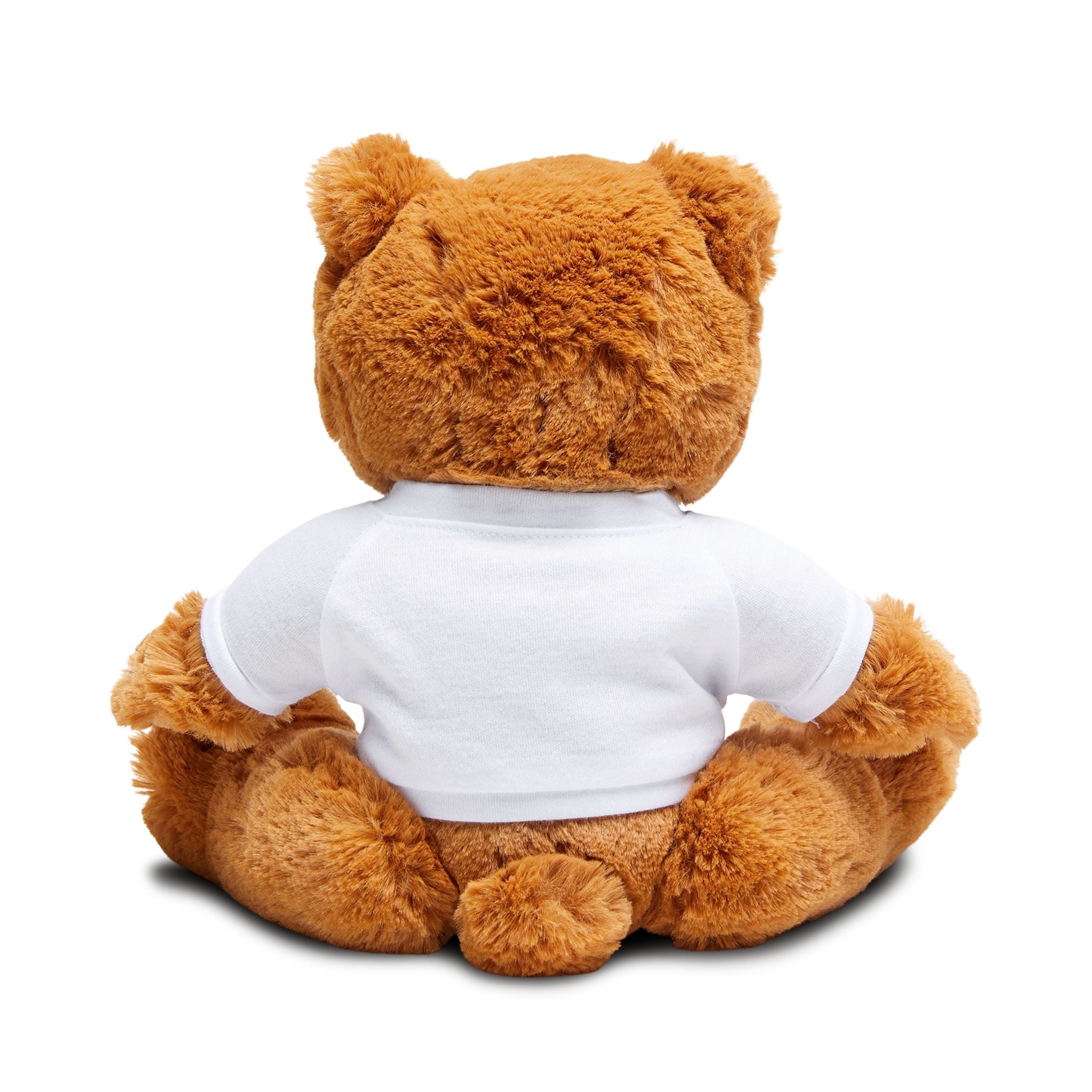 Plush Teddy Bear with Custom T-Shirt — Cute Heart Graphic Gift