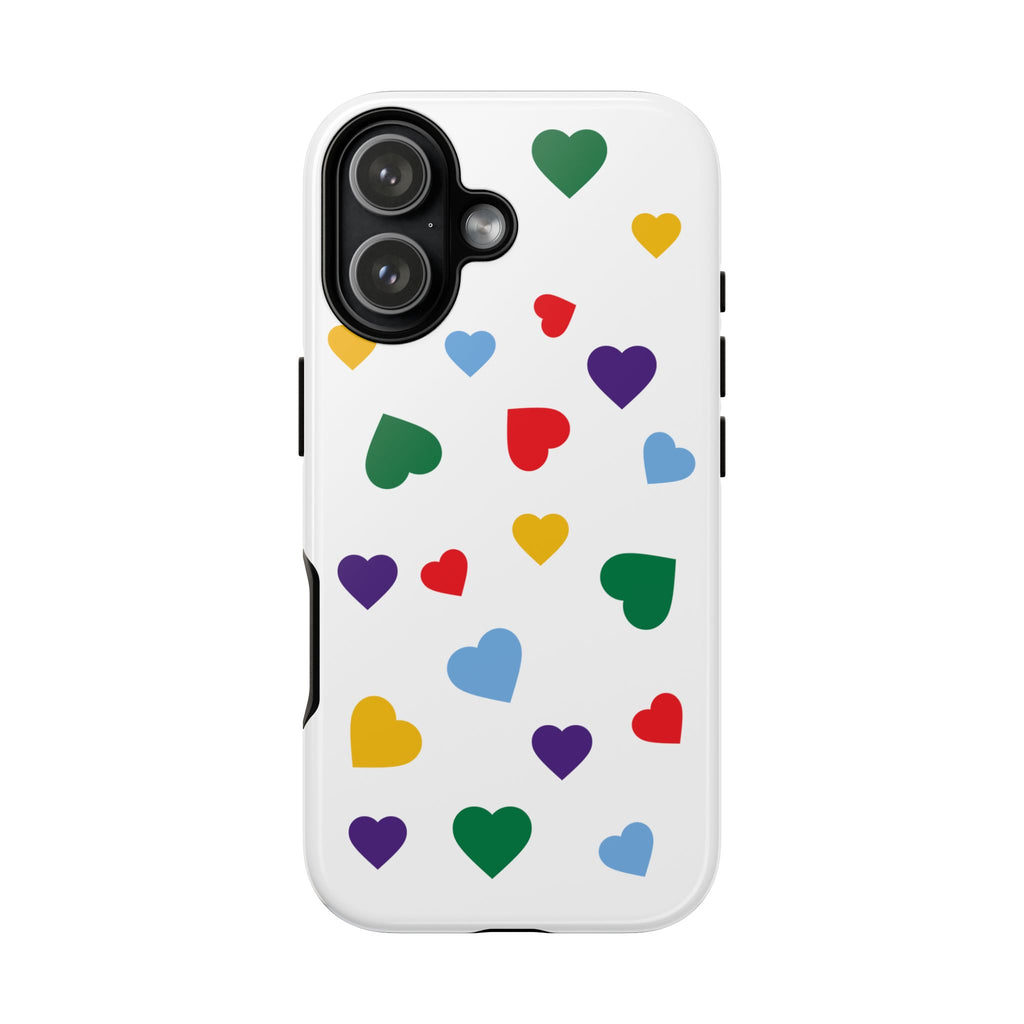 Rainbow Hearts Phone Case | Tough Cases, Spring Vibe, Trendy Accessories