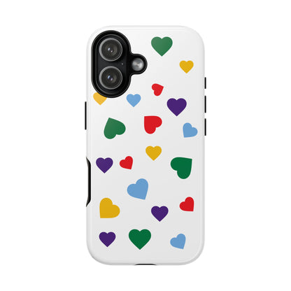 Rainbow Hearts Phone Case | Tough Cases, Spring Vibe, Trendy Accessories