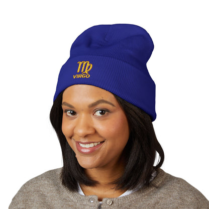 Virgo Zodiac Embroidered Cuffed Beanie