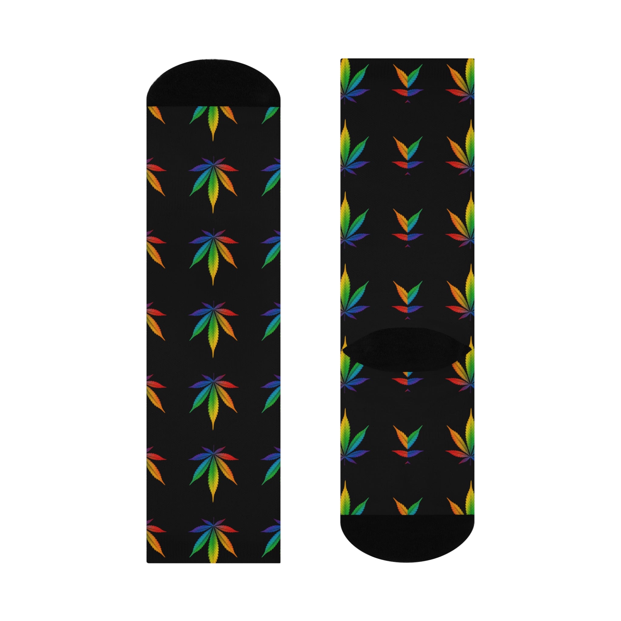 Mary Jane Cushion Crew Socks | Black Mary Jane Print Crew Socks