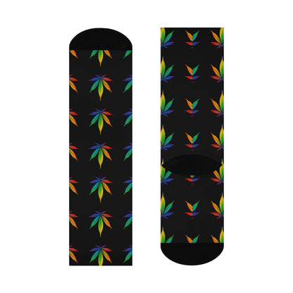 Mary Jane Cushion Crew Socks | Black Mary Jane Print Crew Socks