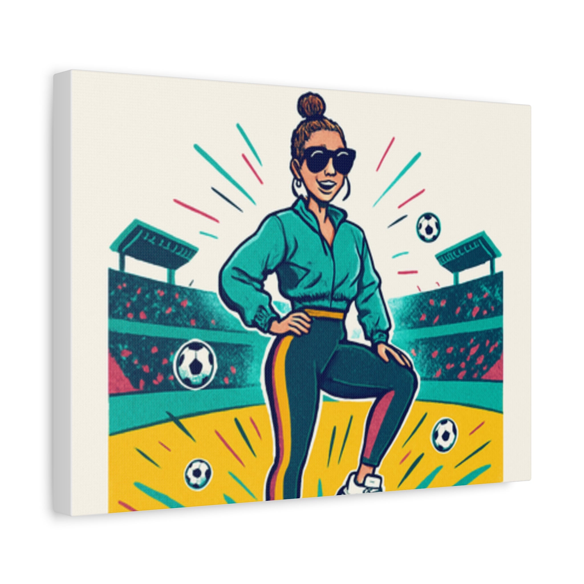 Sporty Canvas Wall Art, Soccer Decor with matching blanket , Athletic Motivational Art, Fun Home Decor, Gift for Sports Lovers