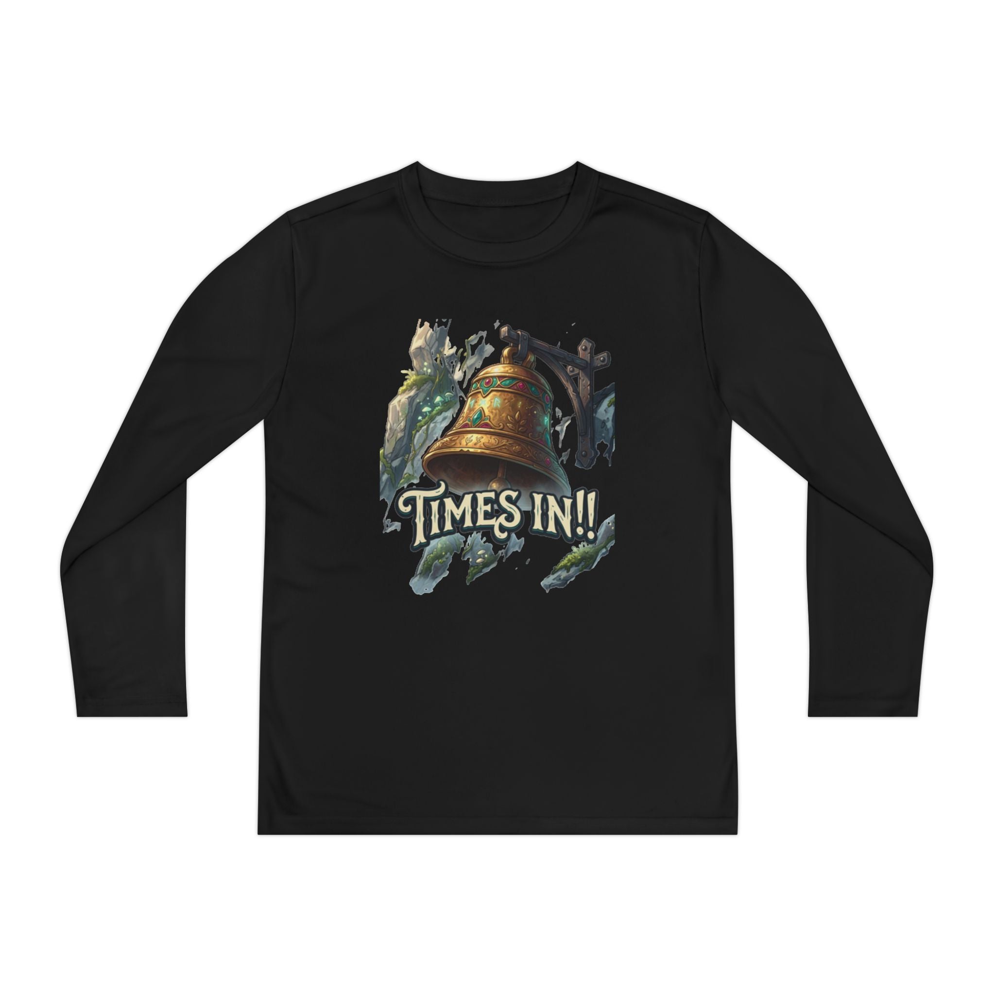Times In!! Youth Long Sleeve Tee — Vintage Bell Graphic
