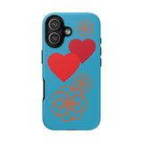 Stylish Phone Case with Floral Hearts Design, Tough Phone Cover, Unique Gift for Her, Trendy Accessories, Spring Vibe, Custom Cases