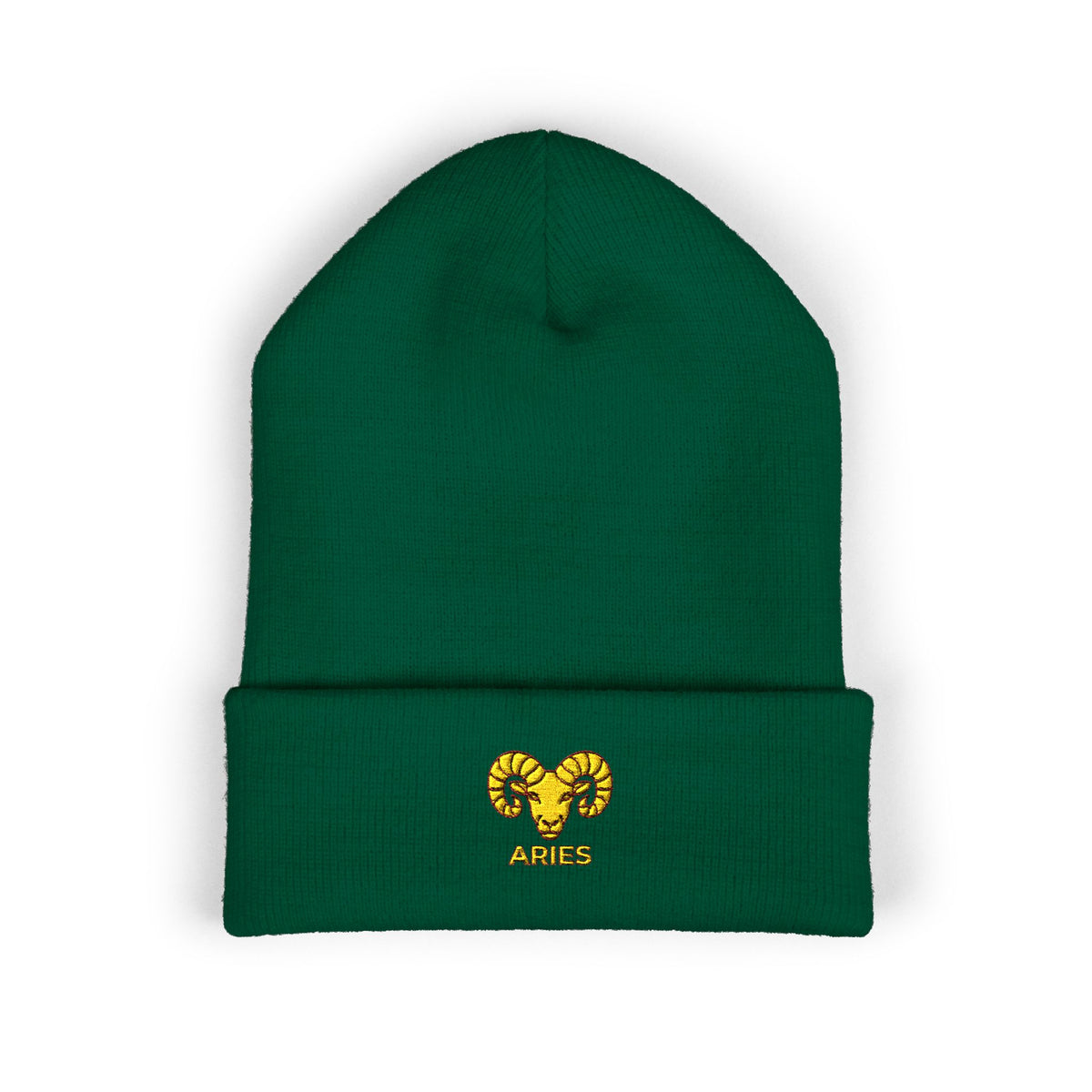 Aries Zodiac Embroidered Cuffed Beanie