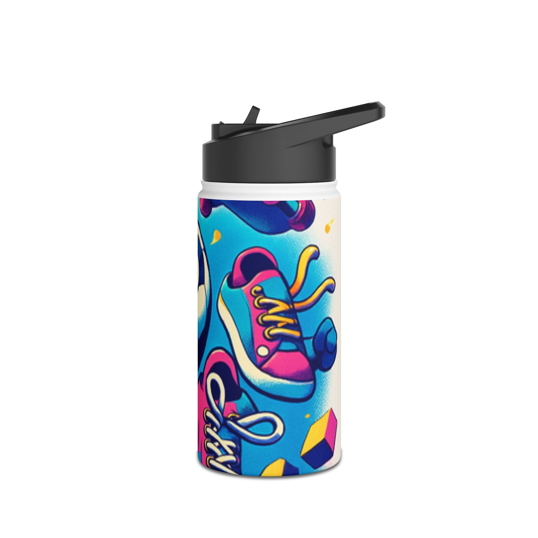 Abstract Rust Texture Stainless Steel Water Bottle | Orange Brown Pattern