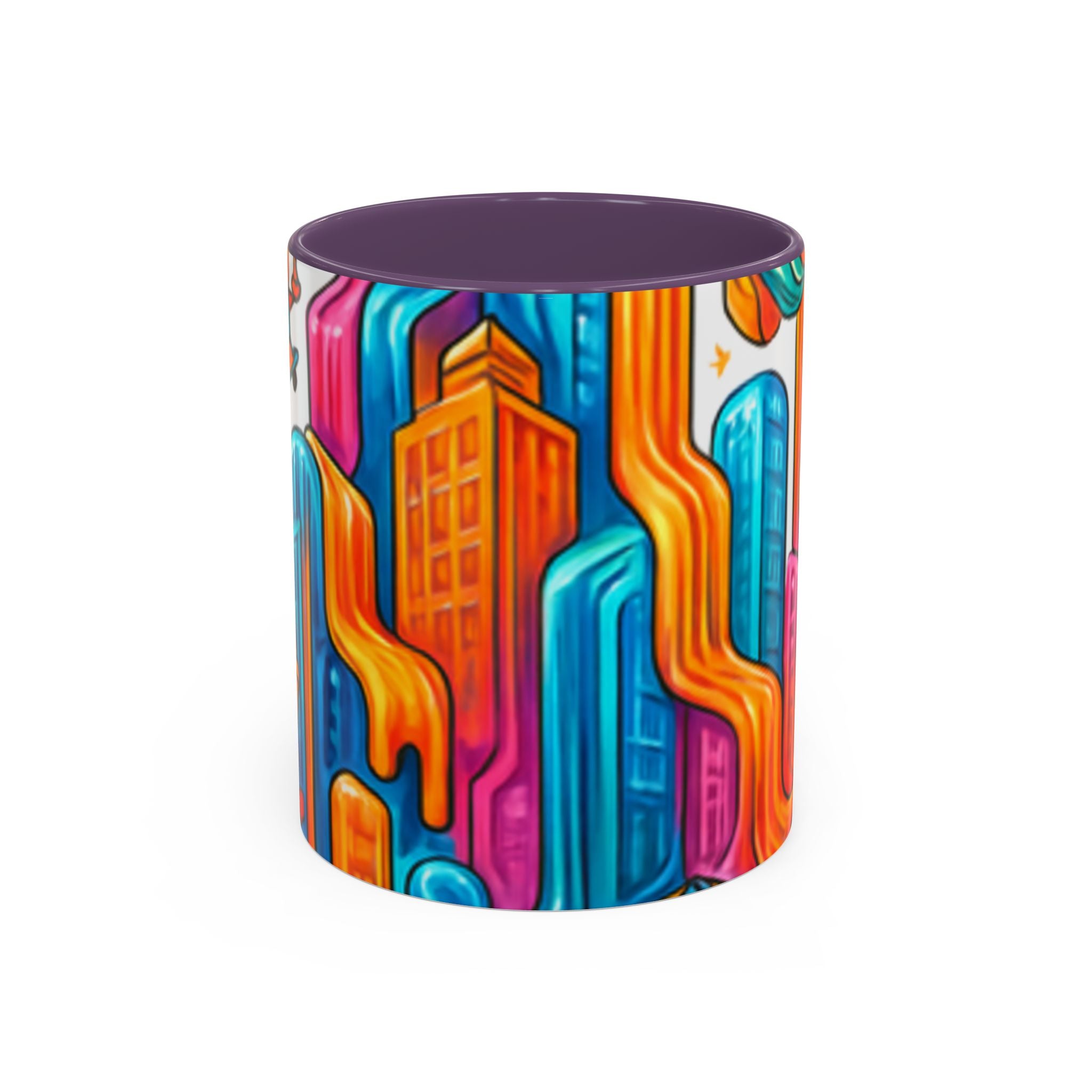 Colorful Cosmic Design Accent Coffee Mug | Cute Modern Cosmic Art