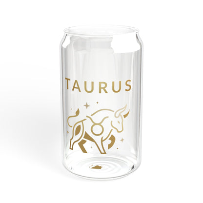 Taurus Zodiac 16oz Sipper Glass with Straw