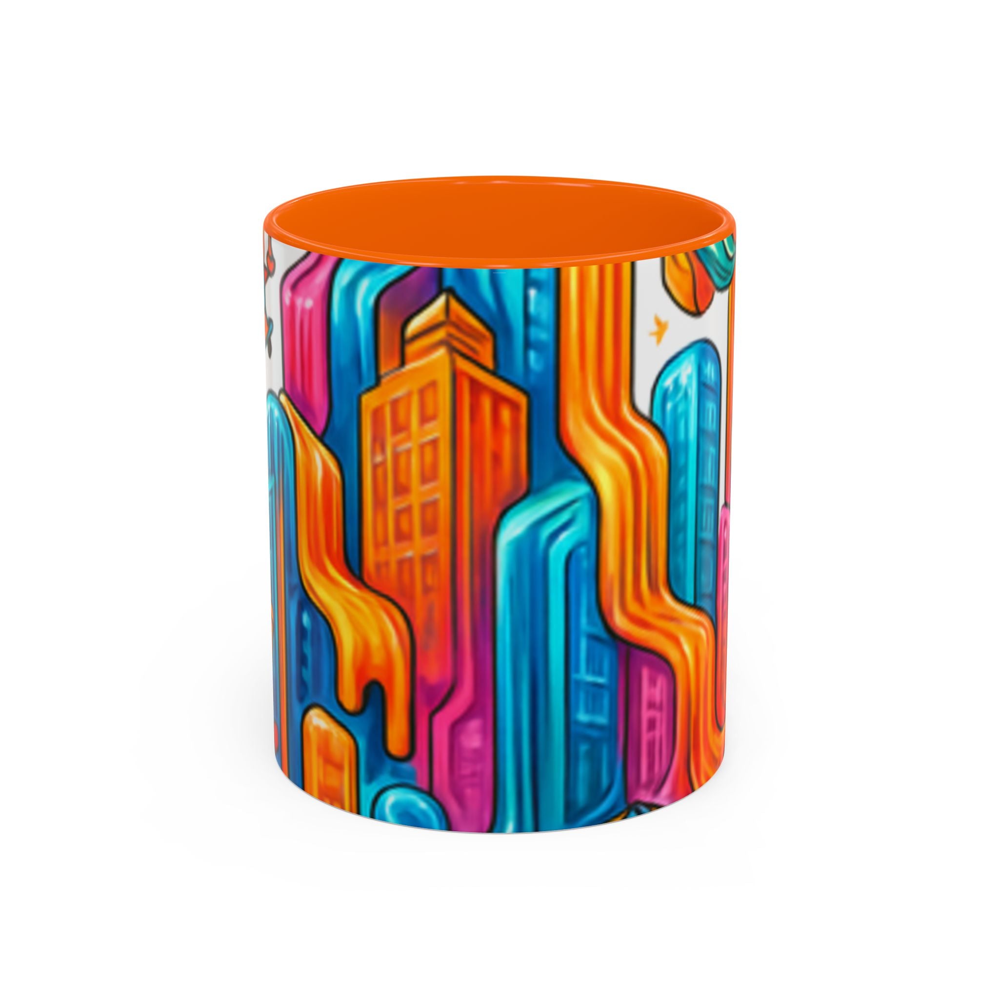 Colorful Cosmic Design Accent Coffee Mug | Cute Modern Cosmic Art