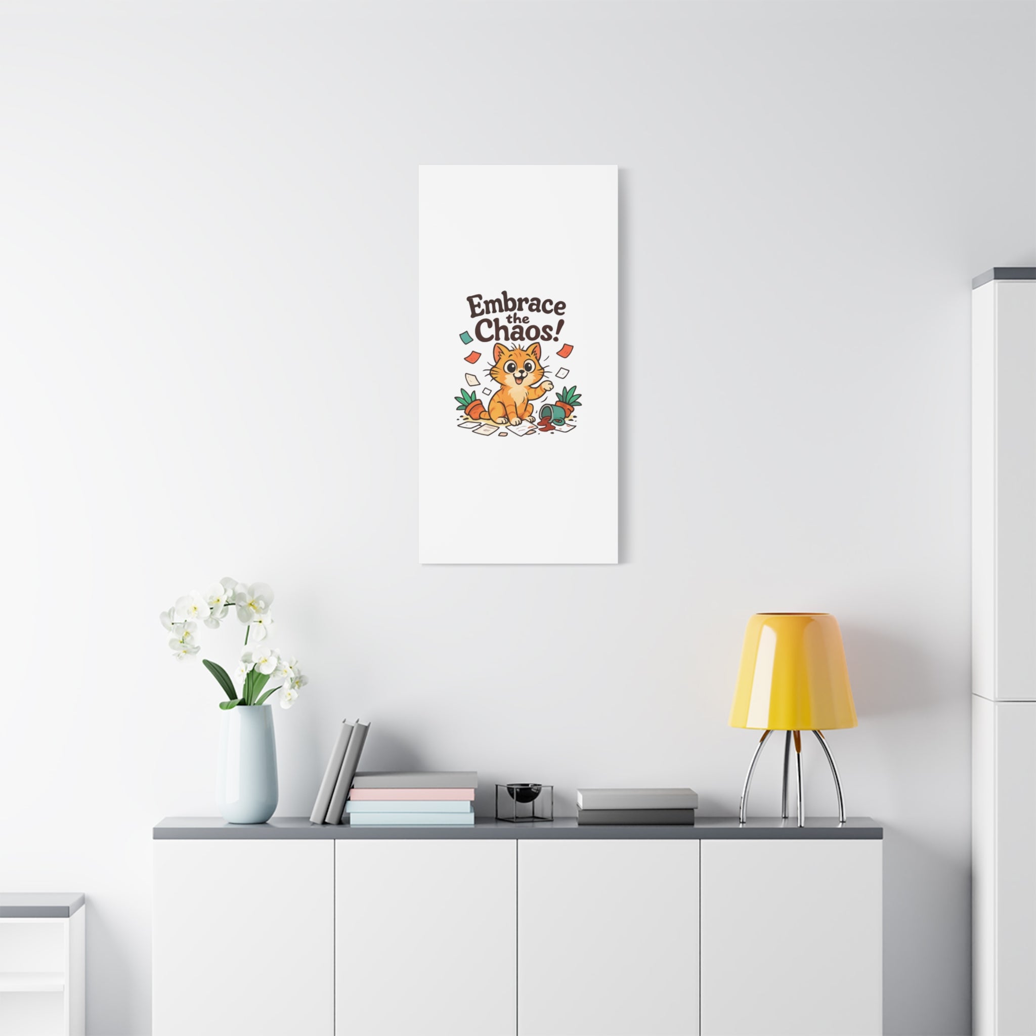 Embrace the Chaos! Cat Canvas | Matte Stretched Wall Art