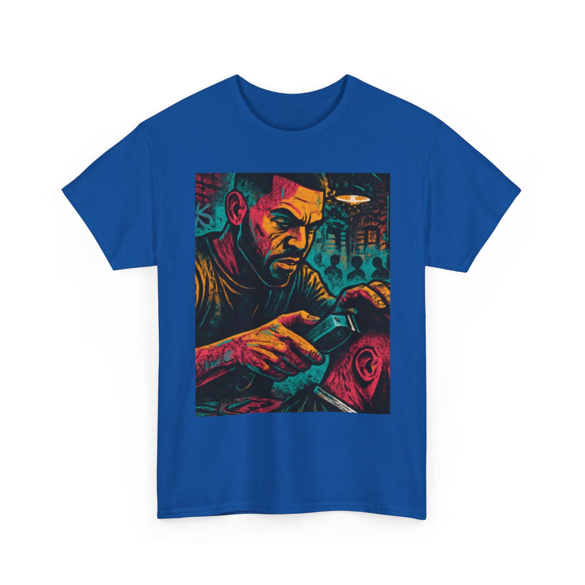 Barber Art Tee - Vintage Barber Graphic Shirt, Gift for Barbers, Cool T-Shirt for Men, Stylish Unisex Cotton Tee, Casual Wear