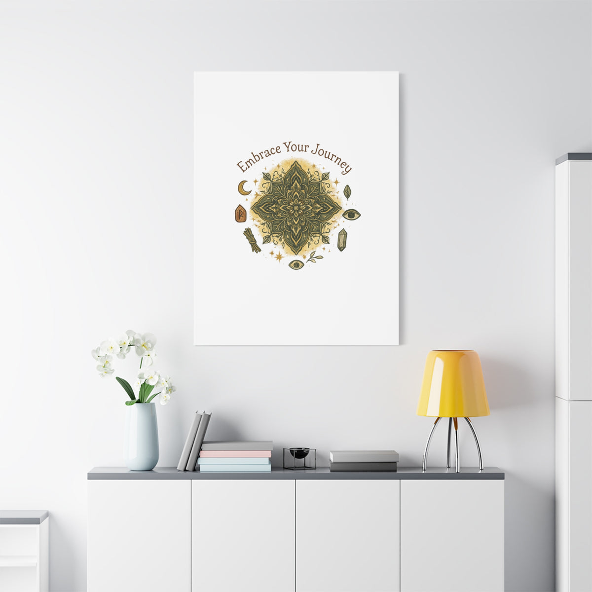 Embrace Your Journey Wall Art — Spiritual Mandala Canvas