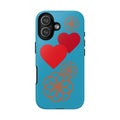 Stylish Phone Case with Floral Hearts Design, Tough Phone Cover, Unique Gift for Her, Trendy Accessories, Spring Vibe, Custom Cases