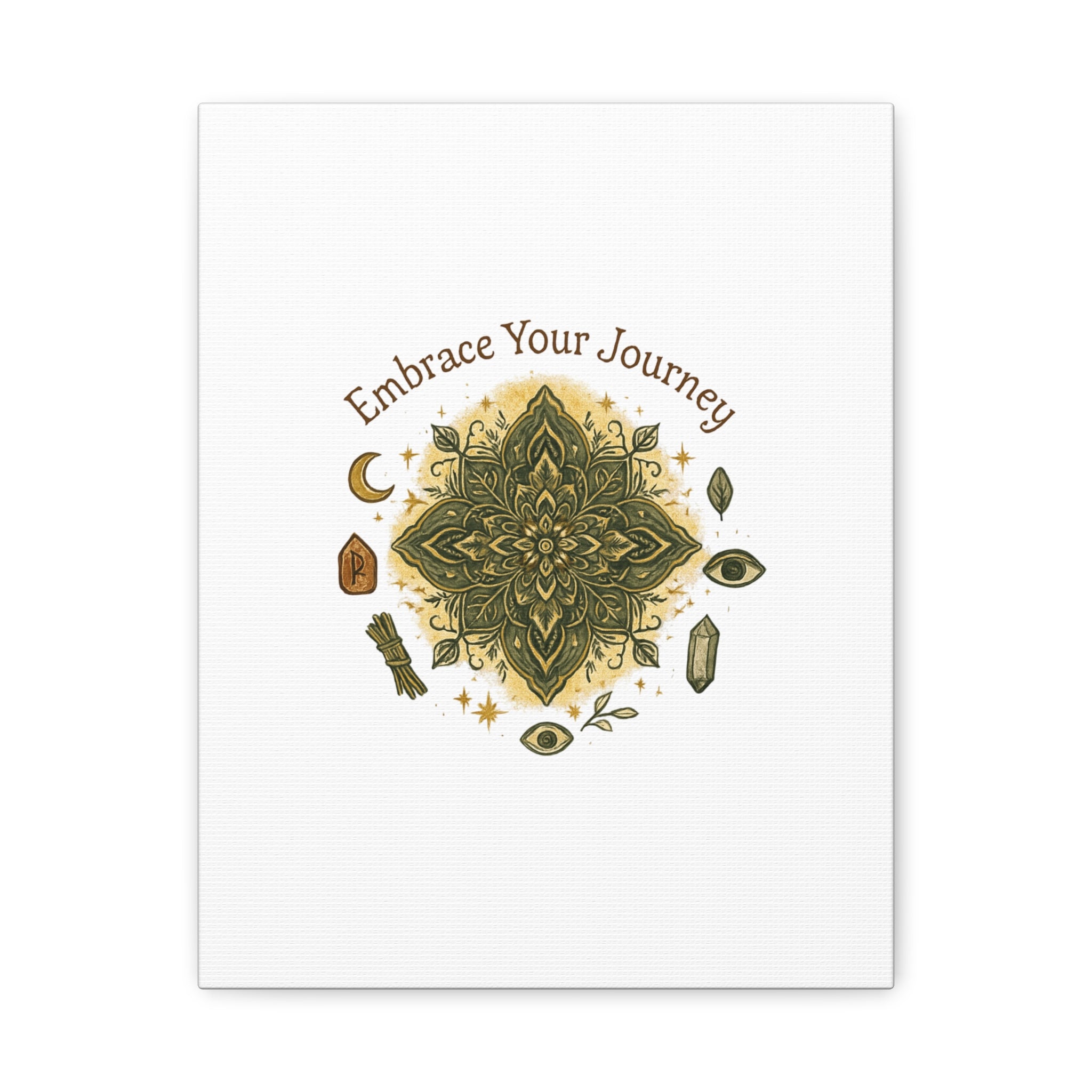 Embrace Your Journey Mandala Canvas | Matte Stretched Wall Art