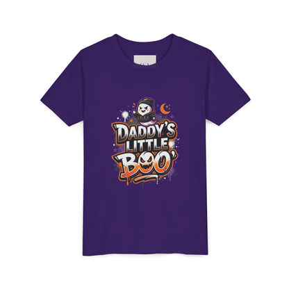 Youth Halloween Tee — “Daddy’s Little Boo” / “Spooky &amp; Unbothered” Kids Costume Shirt