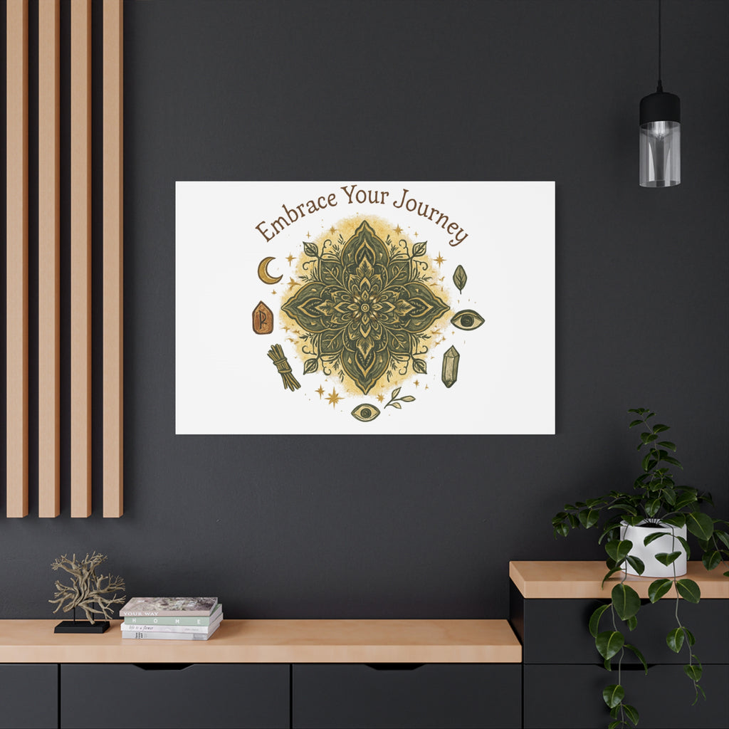 Embrace Your Journey Mandala Canvas | Matte Stretched Wall Art