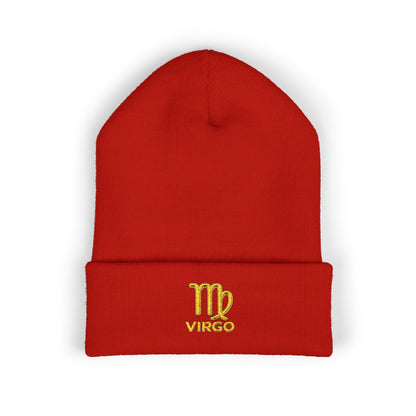 Virgo Zodiac Embroidered Cuffed Beanie
