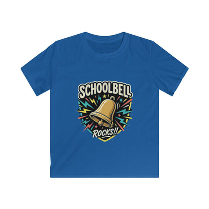 Schoolbell Rocks kids graphic T-shirt for school days