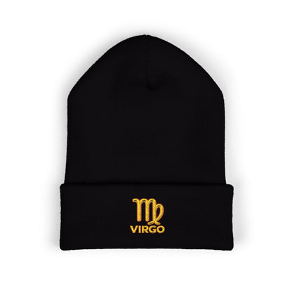 Virgo Zodiac Embroidered Cuffed Beanie