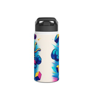 CartersLog Abstract Rust Texture Stainless Steel Water Bottle – 12oz 18oz 32oz Orange Brown Pattern