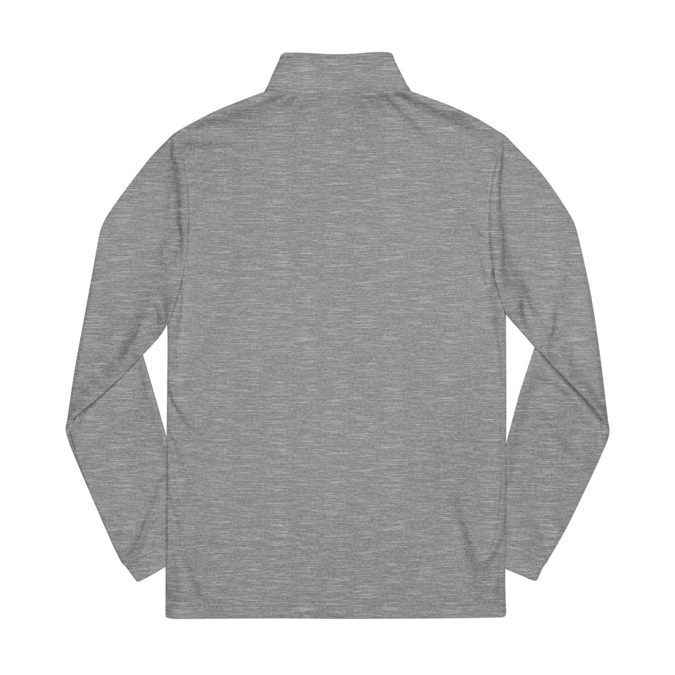 Green Floral Dragon Embroidery Quarter-Zip Pullover