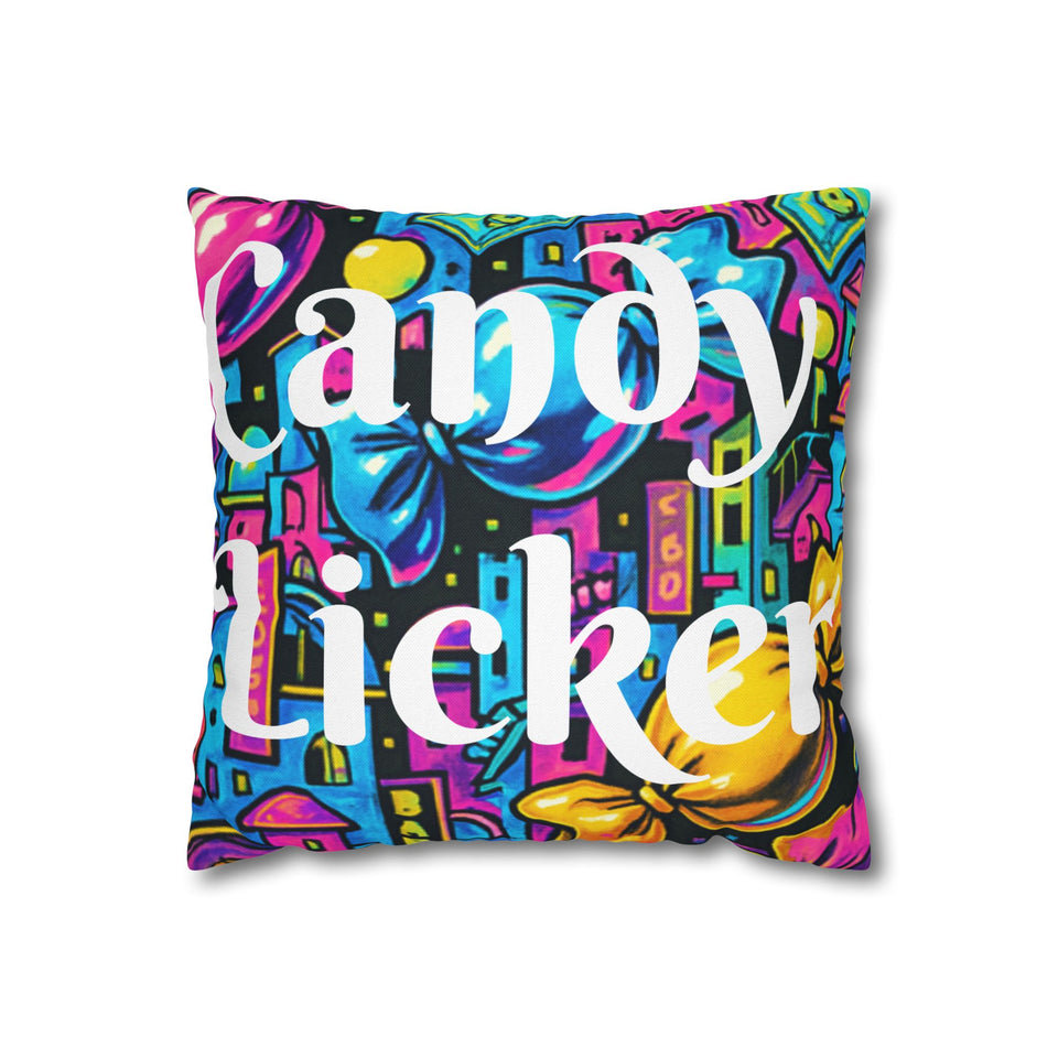 Retro Candy Pillow Cover — Colorful Pop Art Decor