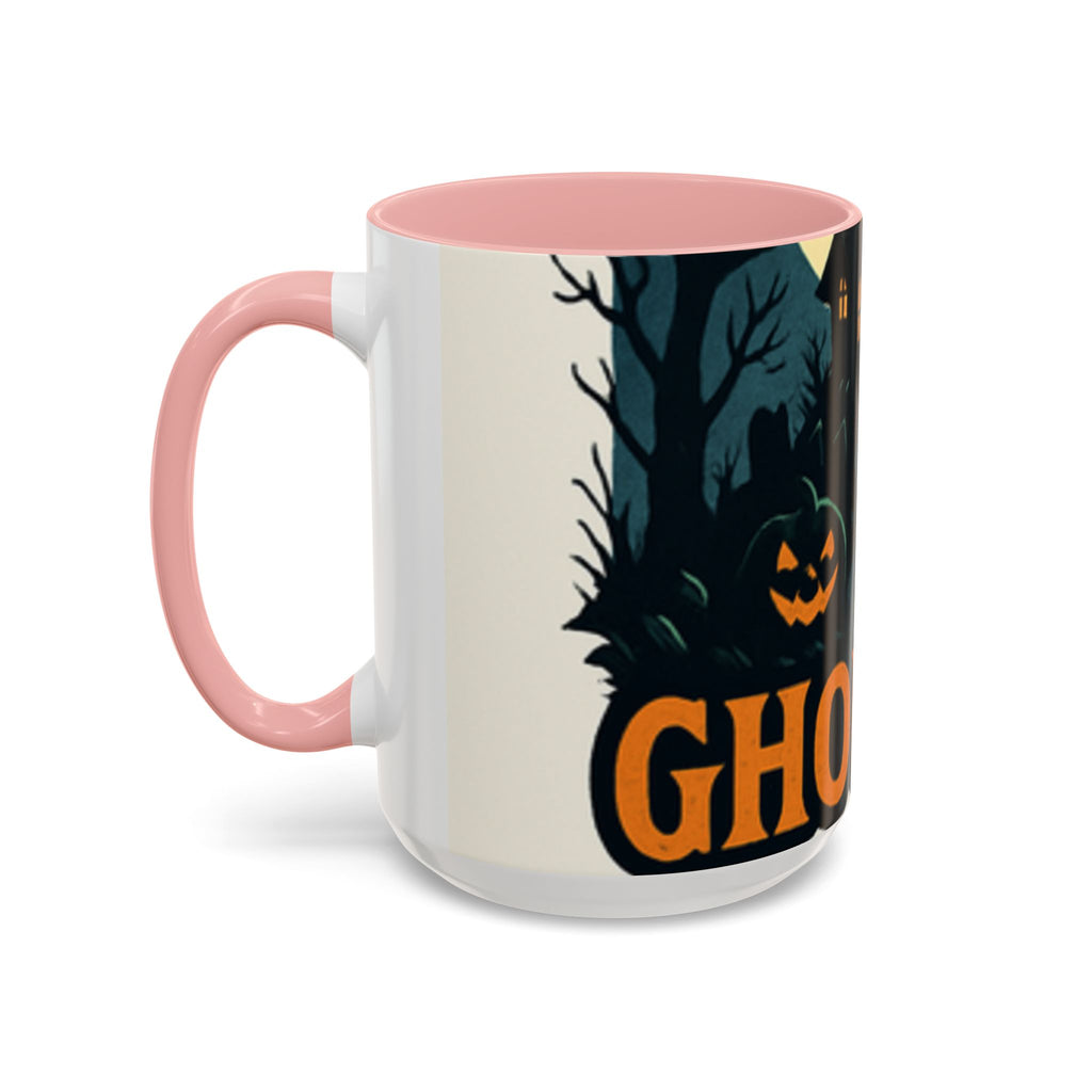 Spooky Cozy October Accent Coffee Mug — Autumn Vibe Ceramic (11/15 oz)