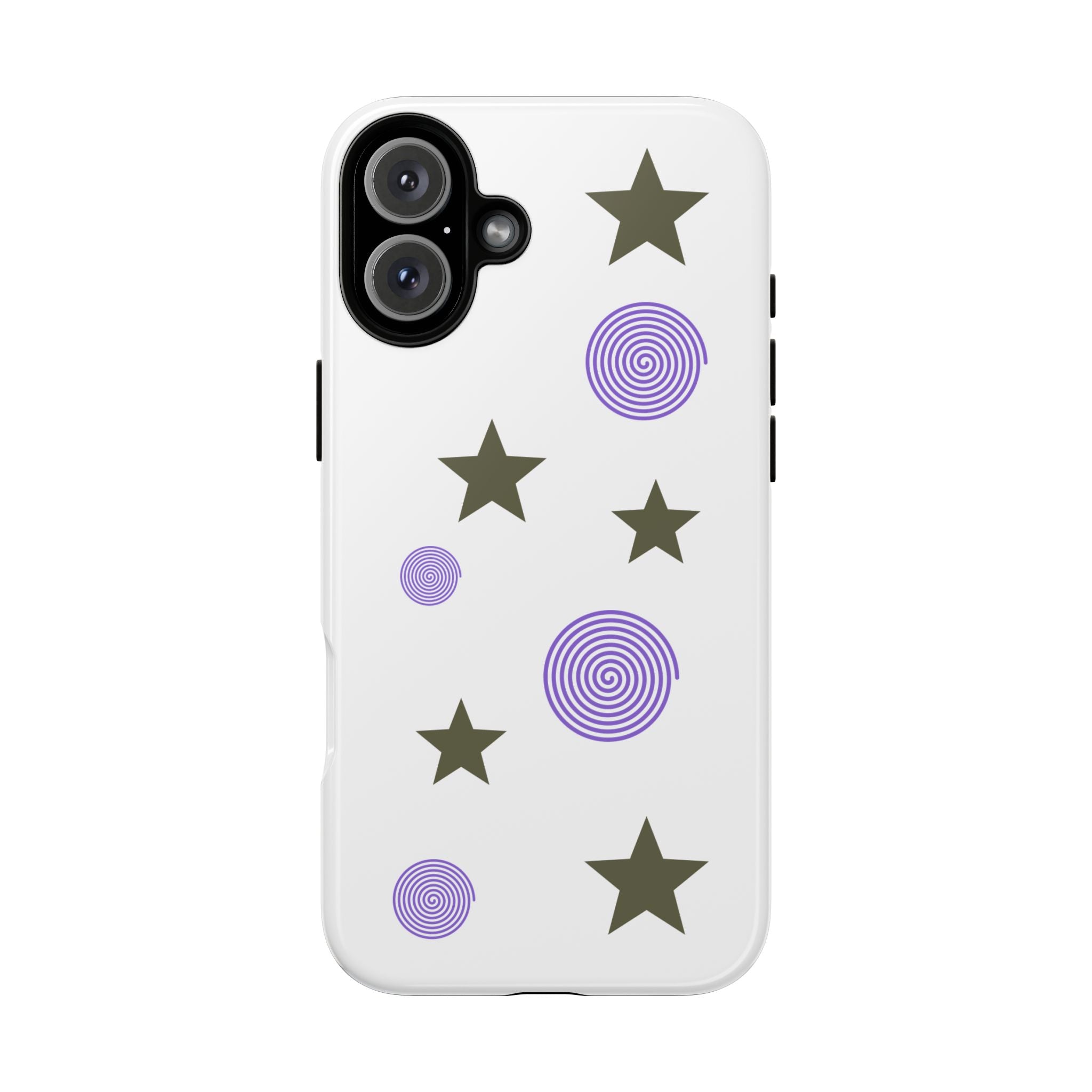 Trendy Phone Case, Stylish Phone Cover, Protective Phone Shell, Unique Phone Accessory, Gift for Her, Star and Swirl Design