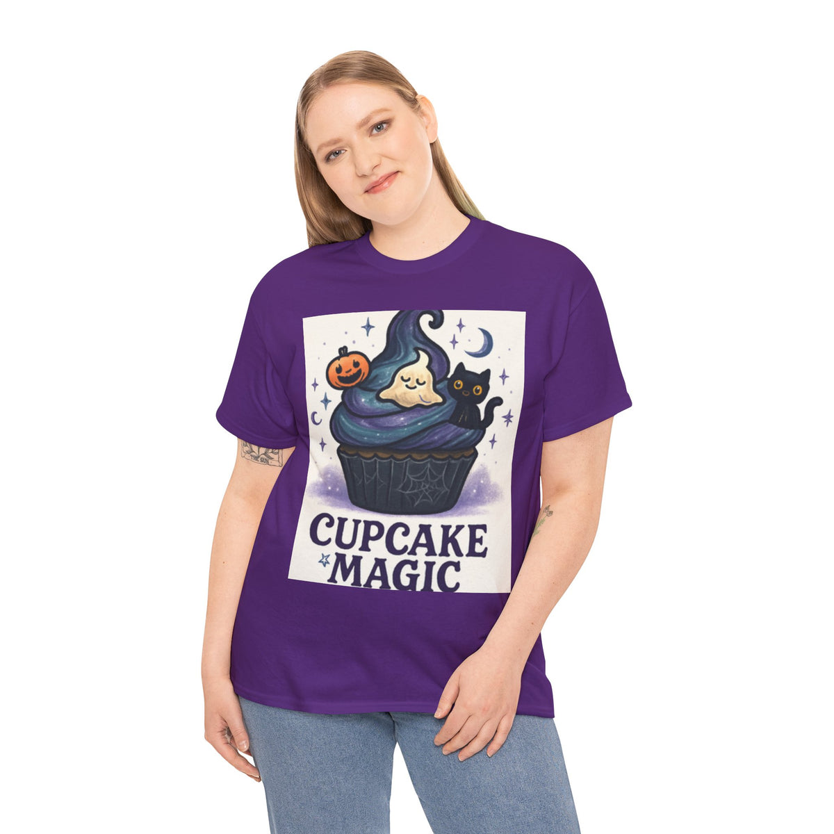 Adult Spooky Scary Cupcake T-Shirt | Cute Halloween Tee