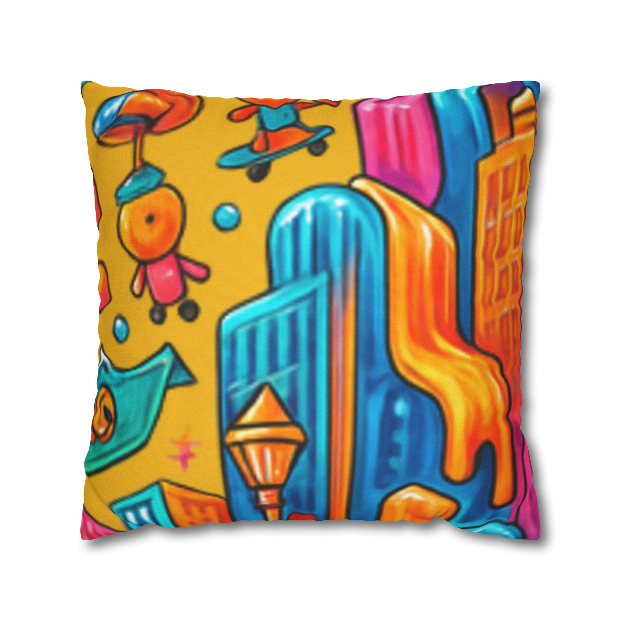 Modern Geometric Cozy Home Decor Pillowcase | Square Cushion Cover