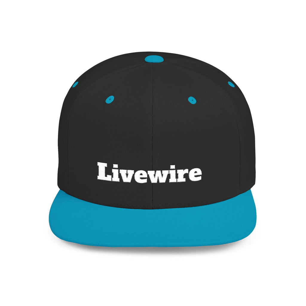 Livewire Flat Bill Snapback Hat | Stylish Casual Cap for Everyday Wear, Perfect for Festivals, Sports, and Street Style