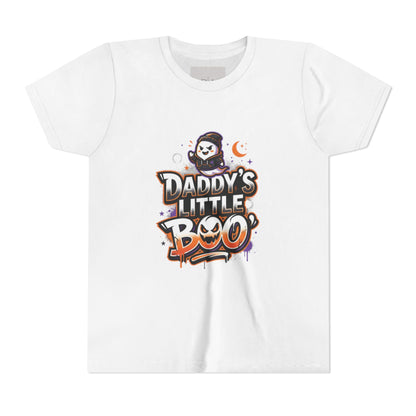 Youth Halloween Tee — “Daddy’s Little Boo” / “Spooky &amp; Unbothered” Kids Costume Shirt