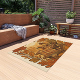 Autumn Outdoor Rug, Patio Mat, Fall Decor, Camping Mat, Outdoor Living Accents, Seasonal Home Decor