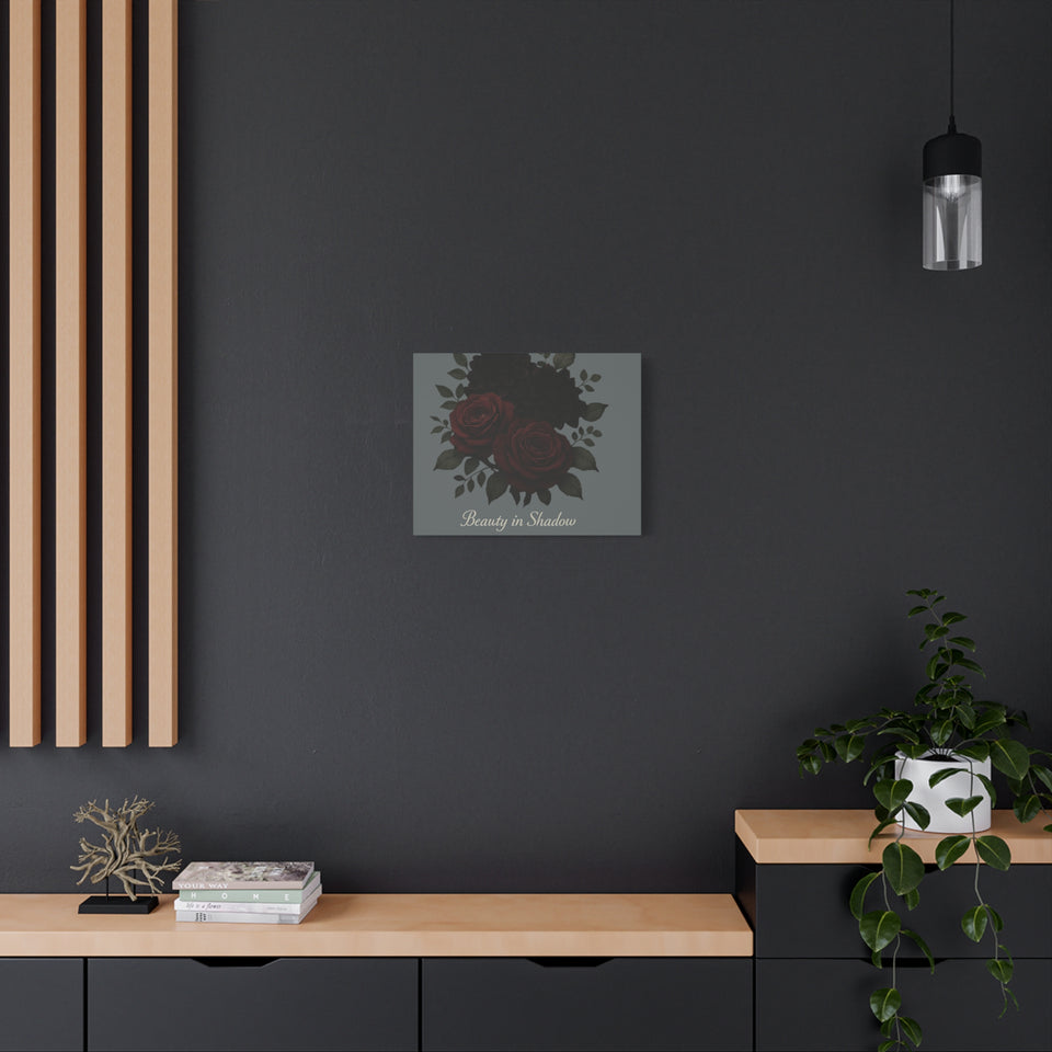 Beauty in Shadow Floral Canvas Wall Art — Stretched Matte 1.25"