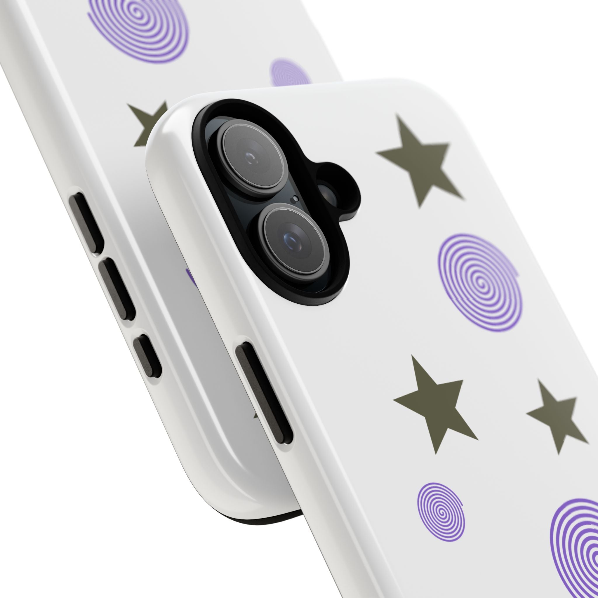 Trendy Phone Case, Stylish Phone Cover, Protective Phone Shell, Unique Phone Accessory, Gift for Her, Star and Swirl Design