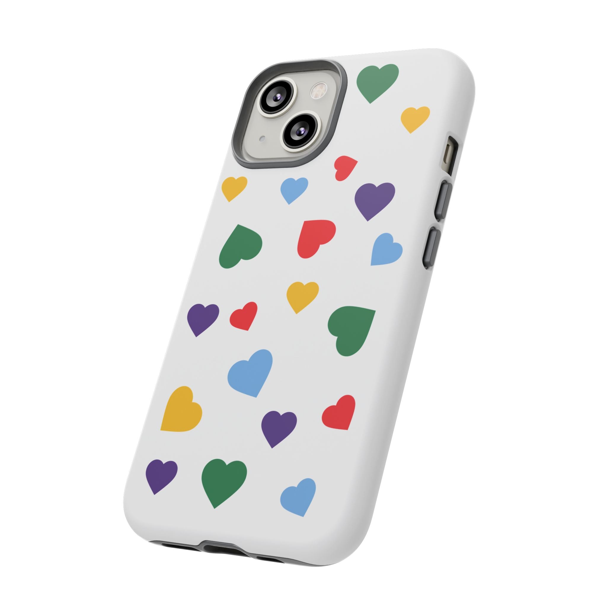 Rainbow Hearts Phone Case | Tough Cases, Spring Vibe, Trendy Accessories