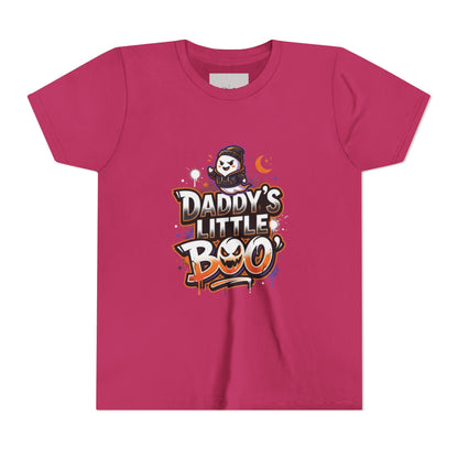 Youth Halloween Tee — “Daddy’s Little Boo” / “Spooky &amp; Unbothered” Kids Costume Shirt