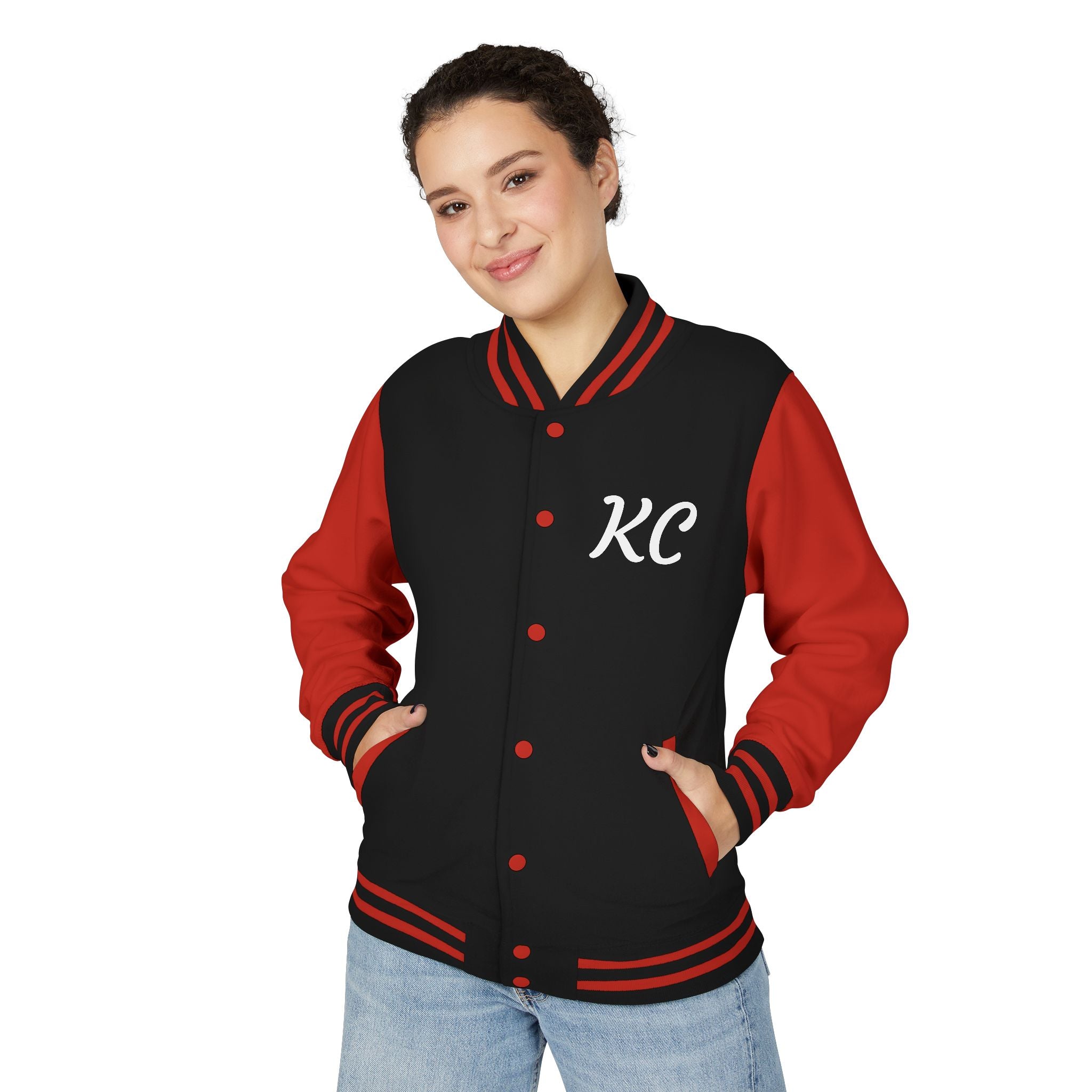 World Is Mine Graffiti Logo Letterman Jacket | KC Chest Monogram