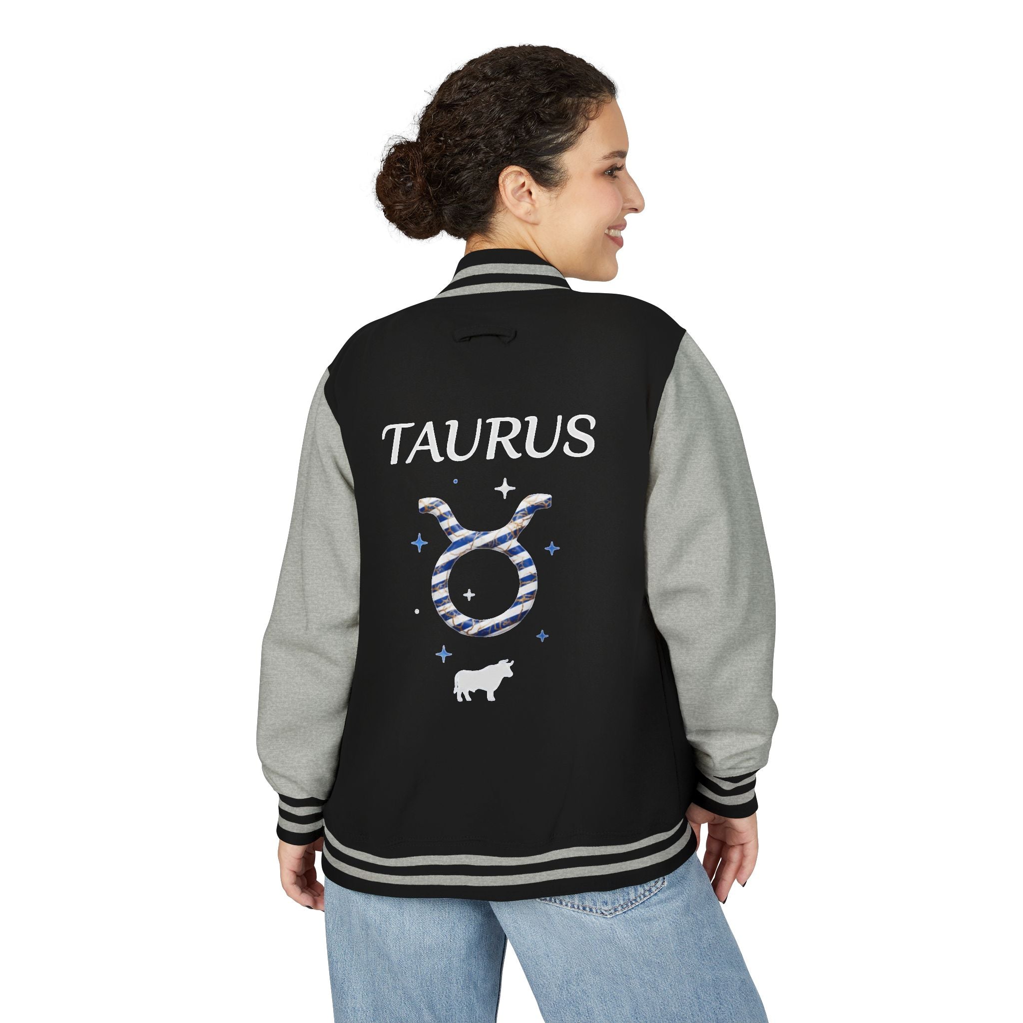 Zodiac Signs Logo Letterman Jacket personalized chest monogram | Astrology Jacket