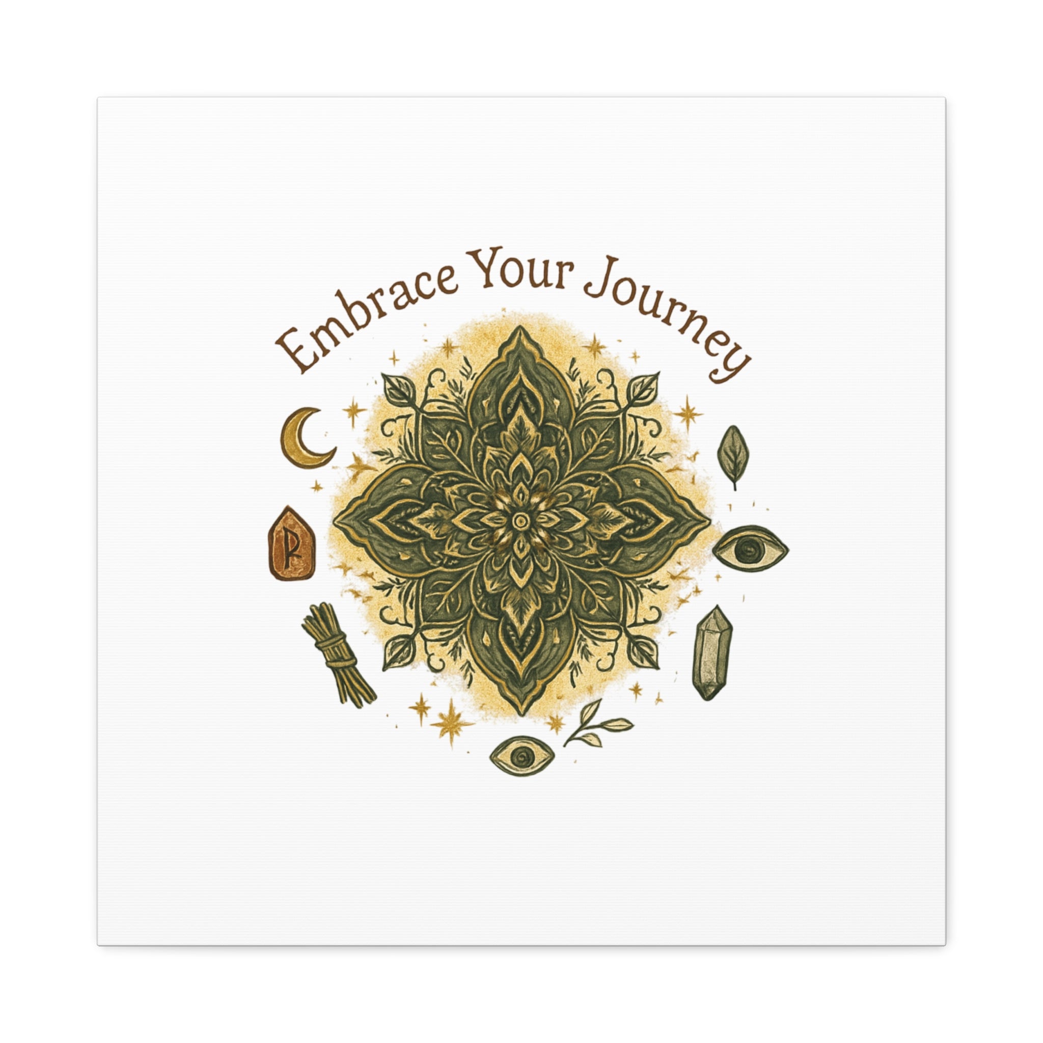 Embrace Your Journey Mandala Canvas | Matte Stretched Wall Art