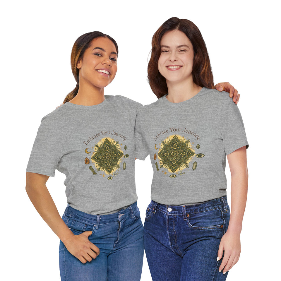 Boho Crystal Mandala T-Shirt — Embrace Your Journey Tee
