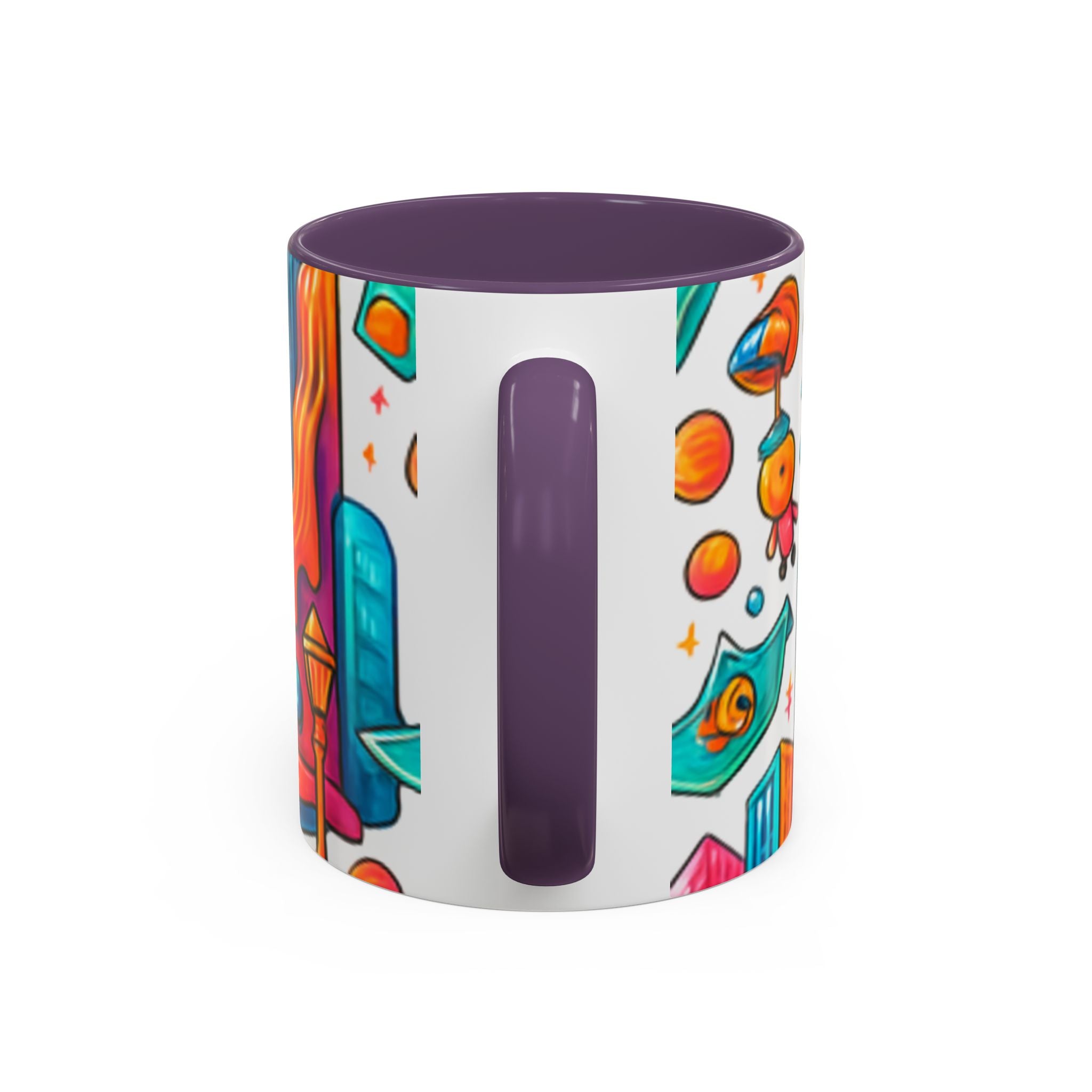 Colorful Cosmic Design Accent Coffee Mug | Cute Modern Cosmic Art