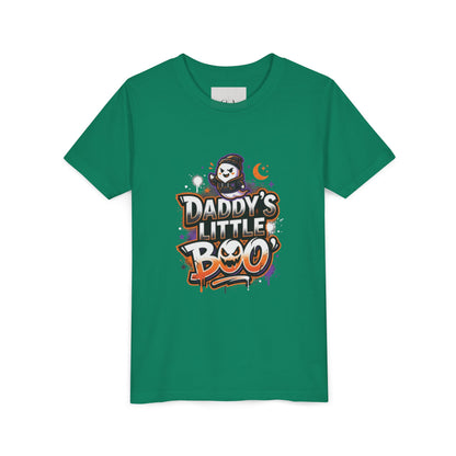 Youth Halloween Tee — “Daddy’s Little Boo” / “Spooky &amp; Unbothered” Kids Costume Shirt