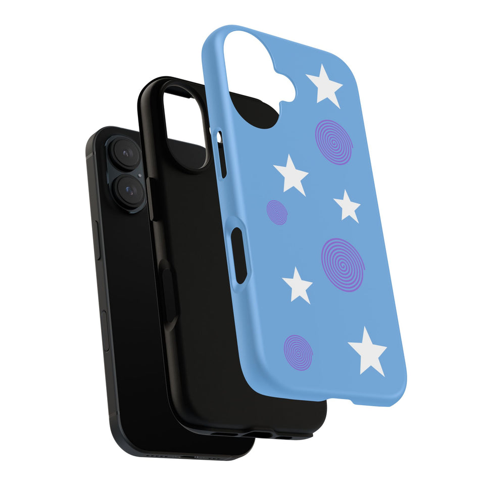 Trendy Phone Case, Stylish Phone Cover, Protective Phone Shell, Unique Phone Accessory, Gift for Her, Star and Swirl Design