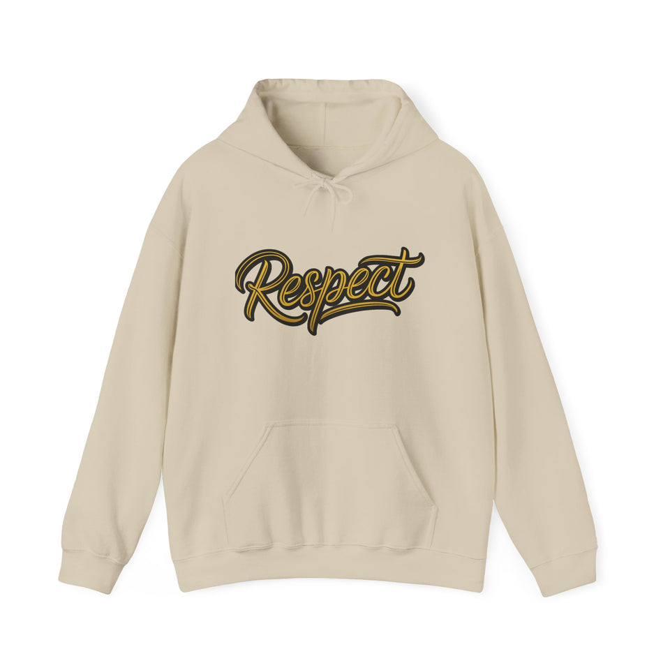 Respect Is Earned Hoodie — Retro Script Motivational Sweatshirt