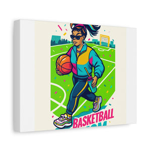 Canvas Art, Basketball Decor with Blanket, Athletic Motivational Wall Art, Sports Lover Gift, Fun Home Decor, Sporty Design